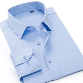 Mėlyna, tamsiai mėlynos raudonos spalvos vyriški atsitiktinis ilgomis rankovėmis marškinėliai, 2021 m. pavasario vasaros brand classic profesinės didelio dydžio marškinius, XXL-10XL