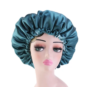 Naujas kieto moterų grožio satino, šilko skrybėlių mados dėmes šilko ponios naktį bžūp galvos skrybėlę, plaukų vyniojimo priedai wholesaleSP023