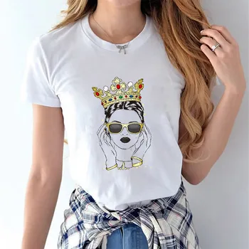 Naujas korėjos Harajuku moteriški marškinėliai Atsitiktinis Tumblr Spausdinami T Marškinėliai Balti O-kaklo trumpomis Rankovėmis Viršūnes Plius Dydis Moteris, Drabužių 2019