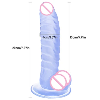 Oda atrodo Didžiulis Tikrovišką Vibratorių su Siurbimo Taurės Moterų Masturbacija Didelis Varpą Minkštas Dick Didelį Falą Sekso Žaislai