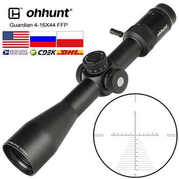 Ohhunt Guardian 4-16X44 FFP Medžioklės Taktinis Riflescope Stiklo Išgraviruotas Tinklelis, Optiniai Taikikliai Pusėje Paralaksas Bokštelius Lock Reset