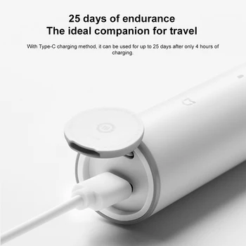 Originalus Xiaomi Mijia T300 Sonic Elektros dantų šepetėlį Mi Smart Elektros dantų šepetėlį 25 dieną, Aukšto Dažnio Vibracijos Magnetinis Variklis