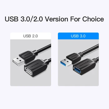 Paj USB Kabelis USB 3.0 USB ilginamasis Kabelis Vyrų ir Moterų 2.0 Kabelio ilgintuvas už PS4 Xbox Smart TV, PC USB prailginimo Kabelis