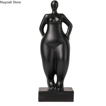 Paprastas, Abstraktus Riebalų Moteris Apdailos Modernus Paveikslas Statula Namų Puošybai Dervos Amatų Kambarį Dekoro Priedai