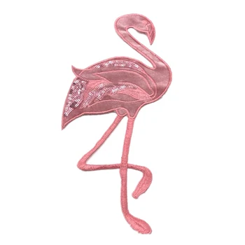 Parches Raudona Flamingo Aplikacijos Siuvinėjimo Lopo Drabužius Siūti-Geležies-Dėl evingo Lipdukas Drabužius 1PC
