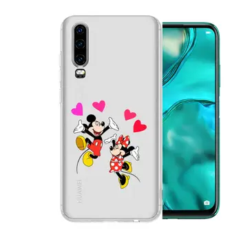 Pelės Minnie ir Mickey Anime Skaidrus, Aiškus Telefono Atveju Huawei Honor 20 10 9 8A 7 5T X Pro Lite 5G Etui Coque Hoesjes