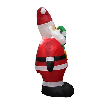 Pripučiamų Kalėdų Lauko Apšviesta, Kieme Dekoro Santa Claus Su Candy Cane 1,2 m Aukščio HG99