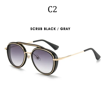 PUNK Macho septynių gradiento spalvos akiniai nuo saulės ponios mados vyrai retro markės dizaino uv400 akiniai nuo saulės Oculos De Sol