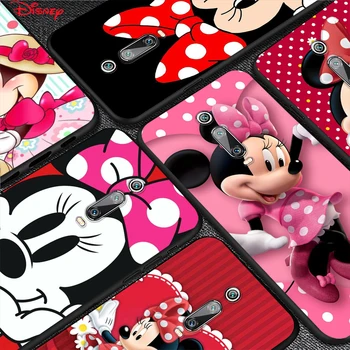 Raudona Minnie Mouse Silikoninis Dangtelis Xiaomi Redmi 9T 9 9C 9A 9AT 9i 8 8A 7 6 Pro 7A 6A, 5, 5A 4X Plius Telefono dėklas