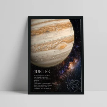 Saulės Sistemos, Žvaigždžių Plakatų, Jupiterio Planetos Išskirtinį Tapybos, Visata, Galaktika Sienų Dekoras, Skandinavijos Astronomijos Sienų Lipdukai