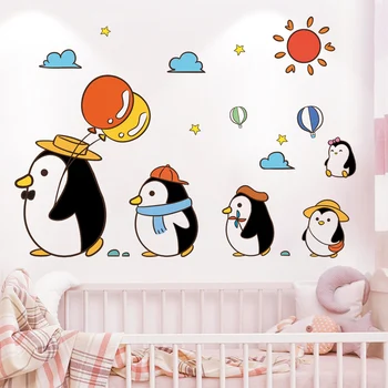 [SHIJUEHEZI] Pingvinai Gyvūnų Sienų Lipdukai 