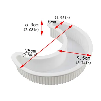 Silikono Formos 3D Mėnulio Formos Tortas Pelėsių Pusmėnulio Silikono Pyragas Visos Daugkartinio naudojimo Desertas Putėsiai Duonos Kepimo Forma už Virtuvės Kepimo