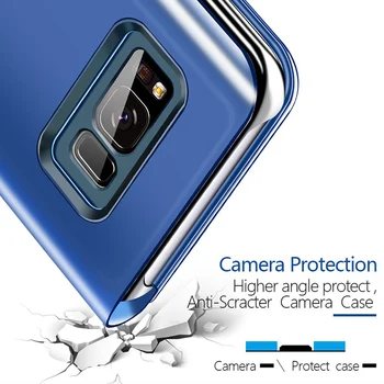 Smart Veidrodis, Flip Case For Huawei P10 Plius Atvejais Etui Odinis Telefono Dangtelis Huawei P 10 P10 Plius P10Plus P10+ Magnetinio Atveju