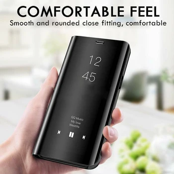 Smart Veidrodis, Flip Case For Samsung Note 8 9 10 20 Plus S7 Krašto Case For Samsung Galaxy S10 S9 S8 S20 Plus Ultra S10E Telefono Dangtelį