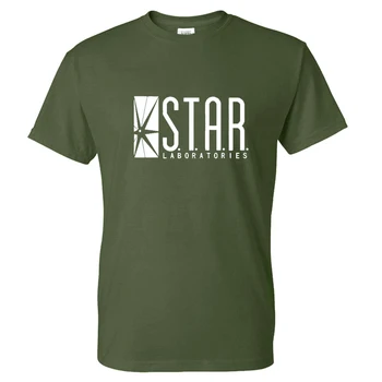 Star Labs vientisos Spalvos Retro T-shirt Vyrai Moterys Atsitiktinis O-Kaklo Juokinga trumpomis Rankovėmis Marškinėlius Derliaus Medvilnės Grafinis Unisex Marškinėliai