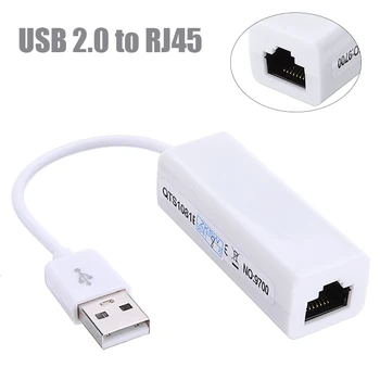 USB 2.0 į RJ45 LAN Ethernet Adapteris Keitiklis Kabelis Tinka MacBook Air Nešiojamas KOMPIUTERIS Didelės Spartos USB 2.0 Adapteris, Splitter Hub