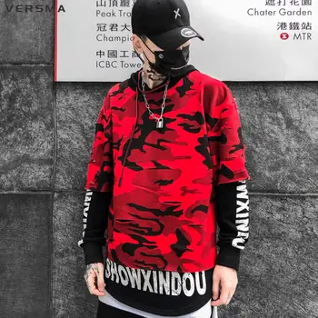 VERSMA Hip-Hop Japonijos Streetwear Kankina Spausdinti Hoodies Vyrų Gobtuvu Kamufliažas vienos Lyties Pora, Palaidinės Paaugliams Dropshipping
