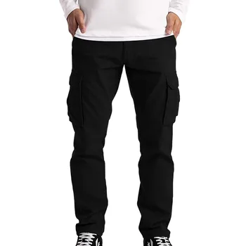 Vyriškos Kelnės Solid Color Multi Pocket Krovinių Kelnės 2021 M. Vasaros Atsitiktinis Vyras Hip-Hop Jogger Kelnės Mados Streetwear Dugnas
