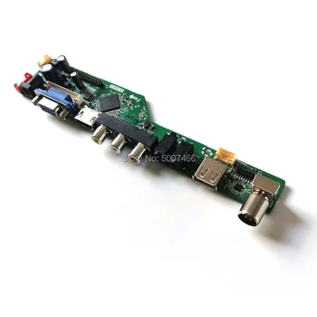 WLED 40Pin VGA, USB, AV LTN156AT05-001/H01/H02/H07/S01/U09 1366*768 LVDS matricos universalus ratai kontrolės valdyba rinkinio ekrane