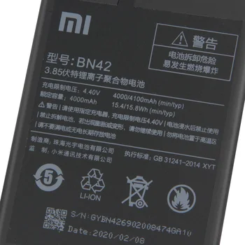 Xiao Mi Originalaus Telefono Baterija BN42 Už Xiao mi Redmi 4 Hongmi4 Redrice 4 Standartinės Versijos 4000mAh Su nemokamais Įrankiais