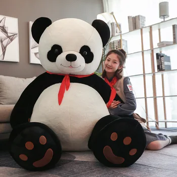 Įdaryti & Pliušas Gyvūnams 80-100CM Milžinišką Negabaritinių Panda Lėlės, Žaislai Panda Įdaryti Pliušinis Panda Bear Lėlė, Vaikams, Dovanos, Žaislai Mergaitėms
