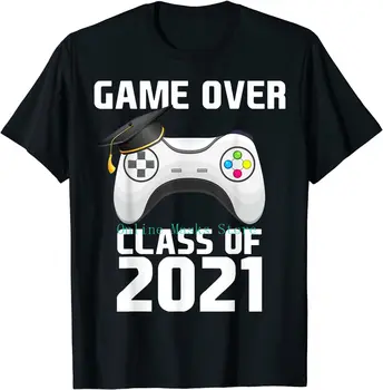Žaidimas Klasės 2021 Kolegija Mokykla Yra Per Gamer Baigimo Įdomus T-Shirt