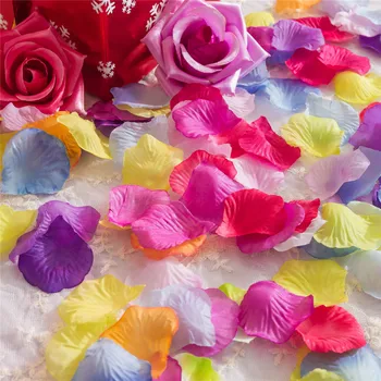 100vnt Vestuves Priedai Dirbtinio Šilko Rožė Gėlių Žiedlapių Romantiška Šalis Santuokos Dekoracija Valentino prekes