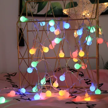 10m/6m/3m LED Kamuolys String Žibintai Pasakų Girlianda Kalėdinė Lauko Apdailos Vestuvių Gimdymo Navidad Dekoro Namų Baterija