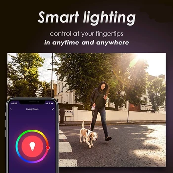 15W Smart Šviesos Lempos Lemputė RGB Lampara LED Bombillas Spalvinga Tamsos RGB Bluetooth WIFI/IR Nuotolinio Valdymo Alexa, Google 