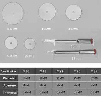 16-32mm Medienos Pjovimo Diskas Dremel Rotacinis Įrankis, diskinio Pjūklo Ašmenys Dremel Pjovimo Įrankiai, medžio Apdirbimo Įrankis Dremel Priedai