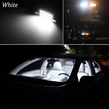 16Pcs Baltos spalvos Klaidų Canbus LED Interjero šviesos Kupolas+Licenciją Plokštelės Šviesos Rinkinys, Skirtas 