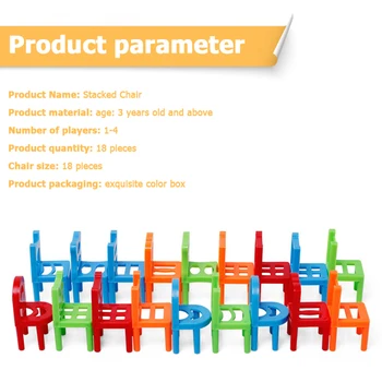 18pcs Surinkto Modelio Kūrimo Rinkiniai Įrankis Kėdės Pusiausvyrą Blokai Plastiko Surinkimas Krovimas Kėdės Vaikams Švietimo Žaislas