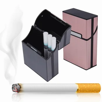 1pc Aliuminio Metalo 20 Cigarečių Atveju Žiebtuvėliai Geriausias Draugas, Magnetinė sklendė, Tabako Dėžutė