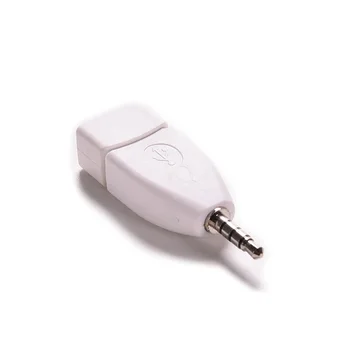 1Pc USB 2.0 Moterų 3,5 mm Male AUX Garso Kištuko Lizdą Konverteris Adapterio Kištuką Automobilių MP3 Grotuvas, Mobilieji Telefonai