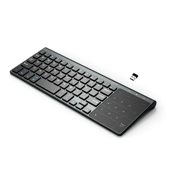 2.4 G Bevielio Mini Klaviatūra Su Touchpad Ir Numpad Windows PC Nešiojamas Ios Pad Smart TV 