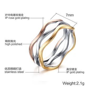 2020 Naujas Titano Plieno Žiedai Kūrybos žiedas Nereguliarus, Tricikliai žiedai kietas žiedas berniukas