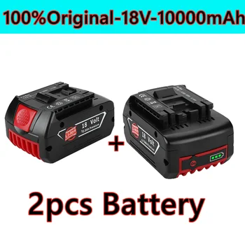 2021 Bosch 18V atsarginė baterija 18V 10000mah įkrovimo 10.0 nešiojamų pakeitimo bat609 lemputė + 3A baterijos kroviklis