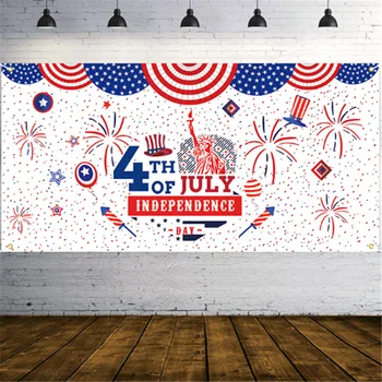 2021 m. Amerikos Nepriklausomybės Diena Banerio Fonas 180x90cm Apdailos Jubiliejus liepos 4-ąją Šalies Fone Apdaila