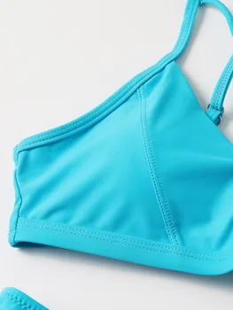 2021 nauja Europos ir Amerikos seksualus bikini maudymosi kostiumėlį, grynos spalvos nėrinių padalinta maudymosi kostiumėlį moteriškas bikini maudymosi kostiumėlį
