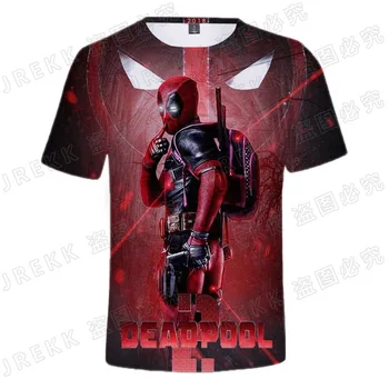 2021 Naujas Cool Deadpool 3D marškinėliai Vyrams, Moterims, Vaikams Stebuklas Mados Streetwear Berniukas Mergaitė Vaikams Spausdinti marškinėliai Vasaros Viršūnes Tee