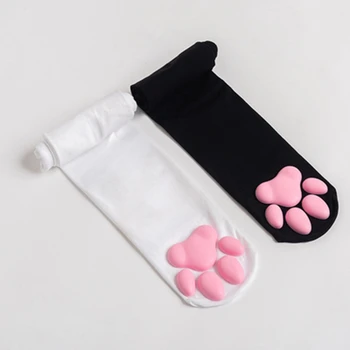 2021 naujas Japonų stiliaus mielas 3D kačių mėsos pagalvėlė cosplay per didelio kelio kojinės lolita moterų mados katės letena kojinės kojų