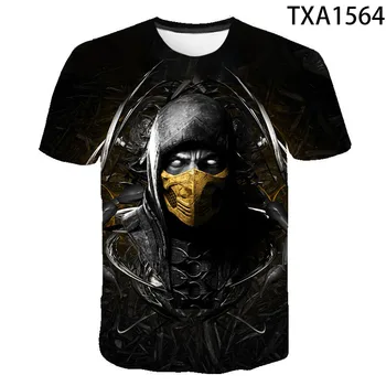 2021 Naujas Vasaros Mortal Kombat 3D Atspausdintas T-Shirt Vyrams Ir Moterims Mados Atsitiktinis Trumpas Rankovėmis Plius Dydis Kietas Viršų