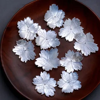 20pcs Didmeninės gamtinių perlamutru gėlių DIDELIS gėlių gražus papuošalų shell pakabukas