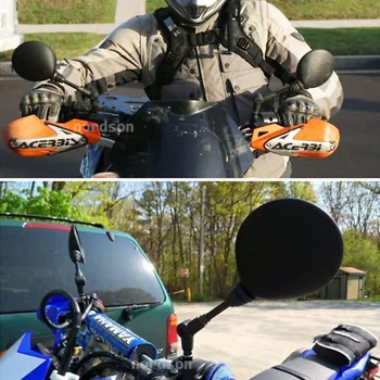 2vnt, Sulankstomas Turas Motociklo Veidrodėlis Motociklų Motokroso galinio vaizdo Veidrodėliai Electrombile Nugaros Pusės Veidrodėlis 10MM Anglies Pluošto