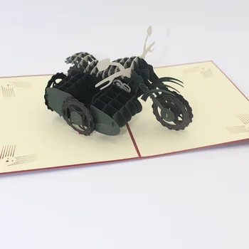 3D Sveikinimo Automobilių Kortelės Pop-Up Gimtadienio Atvirukai 