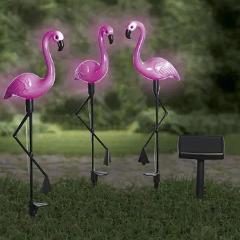 3pcs LED Saulės Sodas Šviesos Flamingo Vejos Lempos Vandeniui Saulės Led Žibintai, Lauko ir Sodo Apdailai Šalys