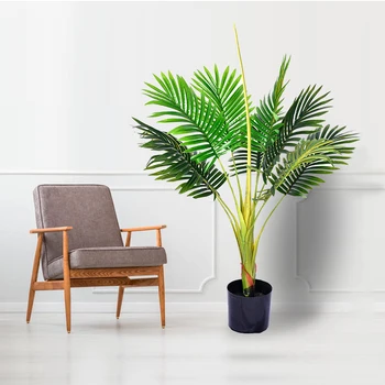 50-123cm 36 Rūšių Didelių Tropinių Palmių Platic Augalai Netikrą Šakos, Vasarą žali Augalai Nekilnojamojo Touch Balkonas Buveinės Šalies Apdaila