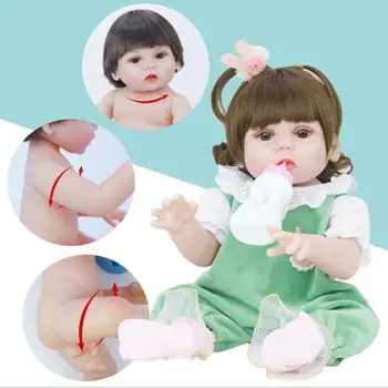 53cm Reborn Baby Doll Visą Silikono Tikroviška Kūdikių Lėlės, Imitavimo Partneris Žaislai Gali Gerti Vandens, Gali Tualetą