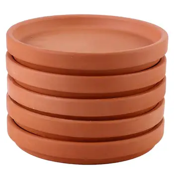 5vnt Keramikos Augalų Vazonas Lėkštutes Sodinamoji Puodą Turėtojas Sodo Sodinamoji Turas Padėklai Puodus Mat Stovi