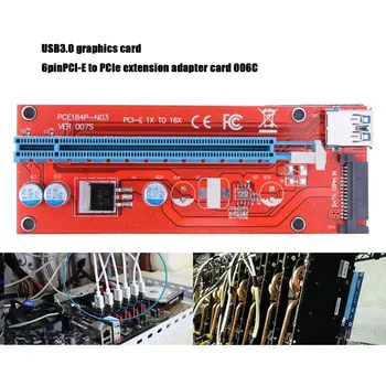 60Cm PCEI64P-N03 007S PCI-E Extender Riser Card PCI Express 1X Iki 16X Pjesė Valdybos USB 3.0 Kabelis Sata Maitinimo Laidą